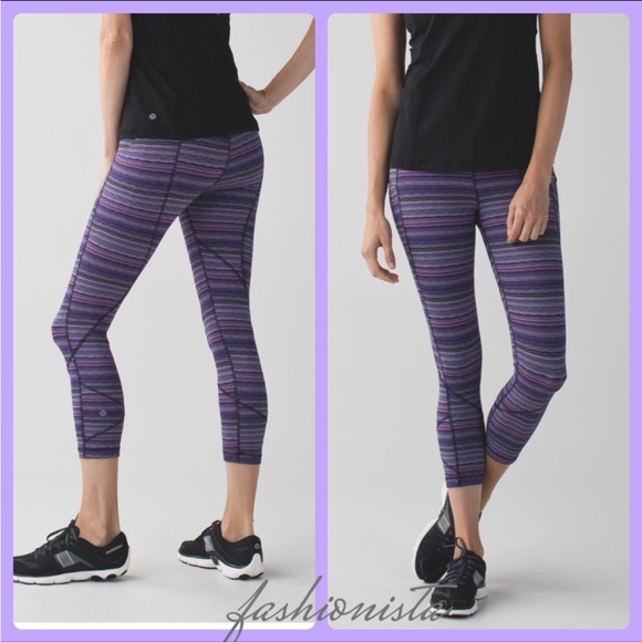 LULULEMON Speed Tight IV Space Dye Twist Ultra Violet Multi Black sz.6 - Picture 3 of 7